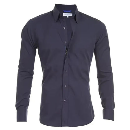 Max – Herren-Oxfordhemd in Hellblau – Slim-Fit Button-Top mit Stilvoller Reißverschlussleiste