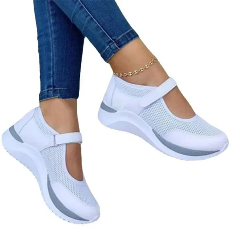 Shirley – Atmungsaktive Damen-Walking-Schuhe mit Klettverschluss