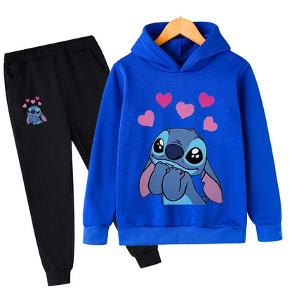 Amanda – Kinder Cartoon-Bedrucktes Hoodie- und Hosen-Set