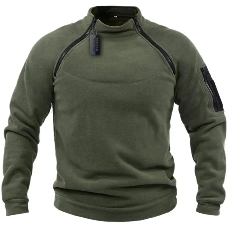 Damian – Herren Tactical Fleecejacke mit strapazierfähigem Stoff