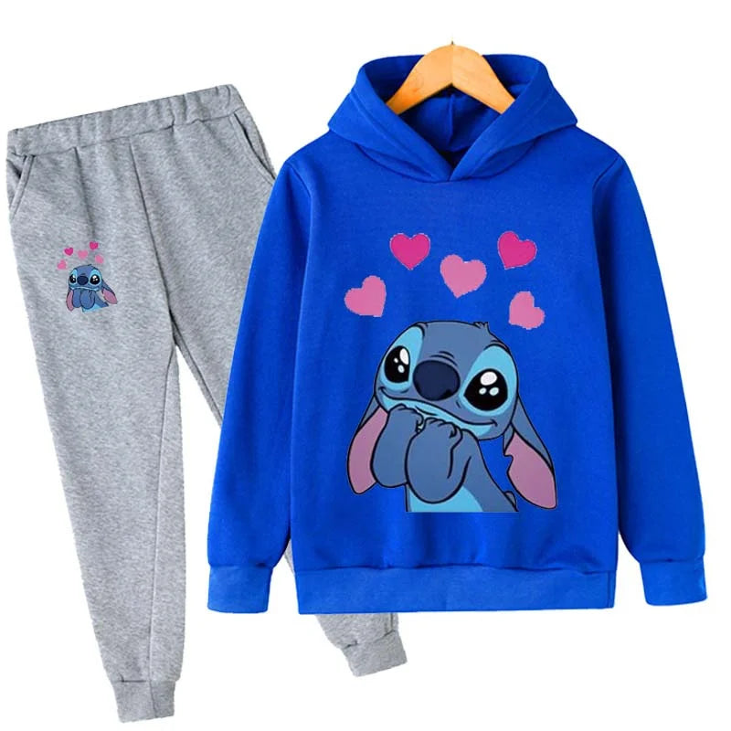 Amanda – Kinder Cartoon-Bedrucktes Hoodie- und Hosen-Set