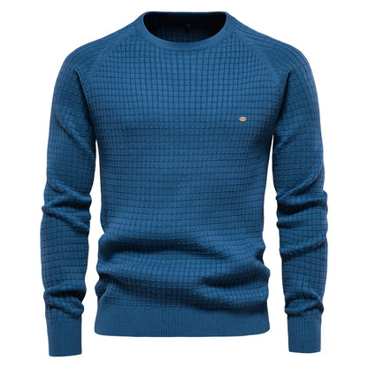 Jason – Klassischer Rundhals-Pullover mit Karo-Muster für Herren