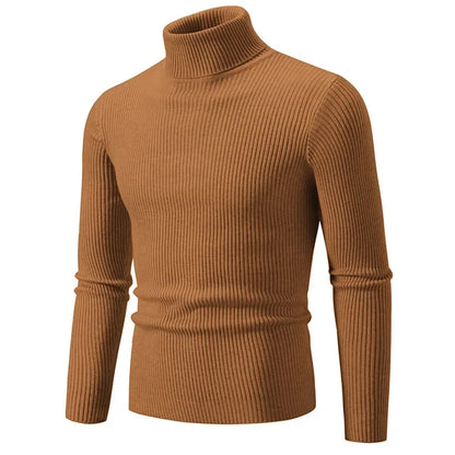 Clive – Warmer Herrenrollkragenpullover mit Streifen