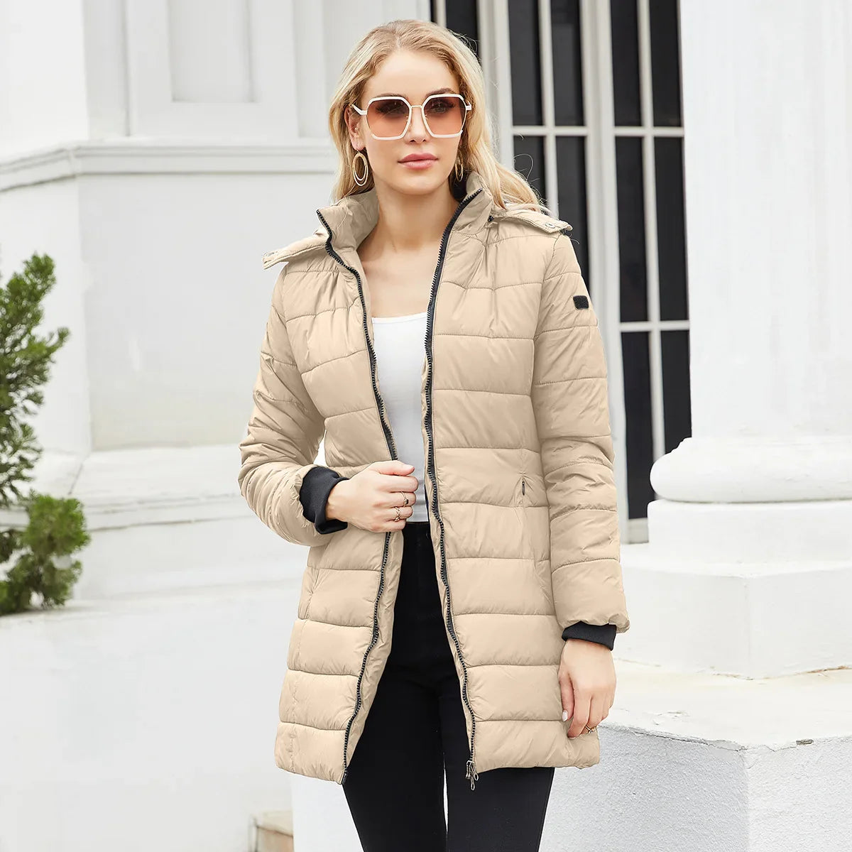 Vanessa – Damen Wasserdichter Parka mit Abnehmbarer Kapuze