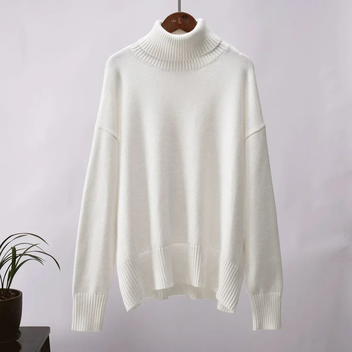 Christine – Eleganter Damenpullover aus Kaschmir mit Rollkragen