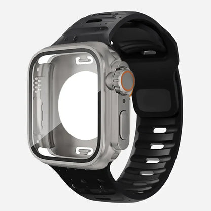 Lisa – Wasserdichtes Unisex-Gehäuse und Silikonband für Apple Watch