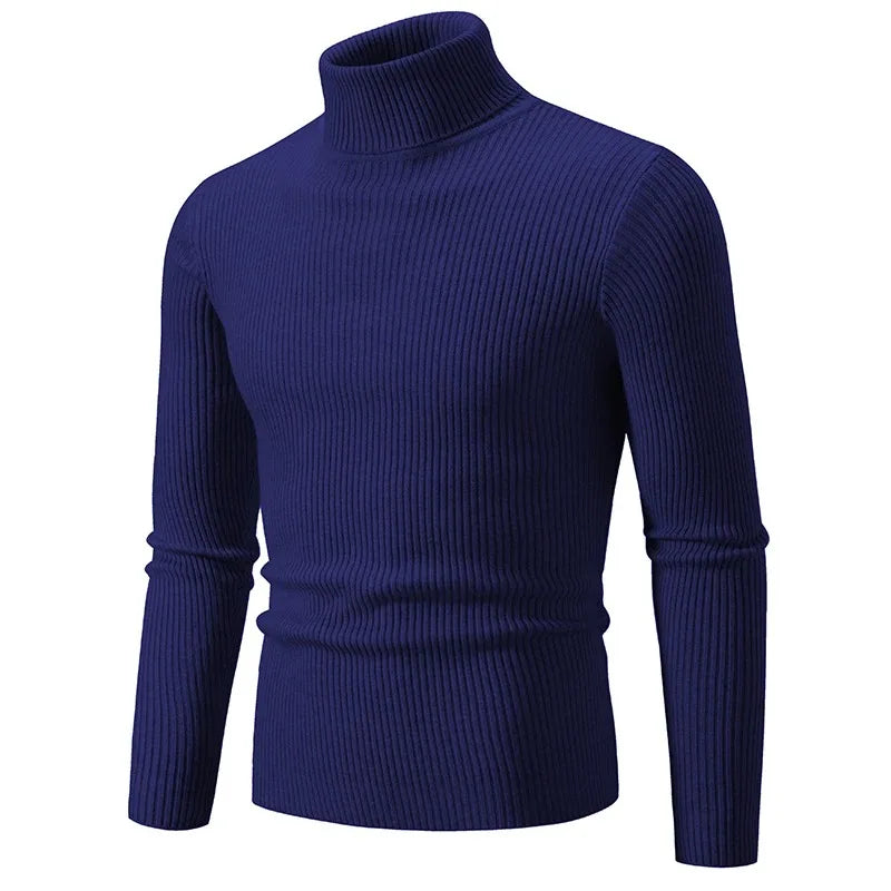 Clive – Warmer Herrenrollkragenpullover mit Streifen