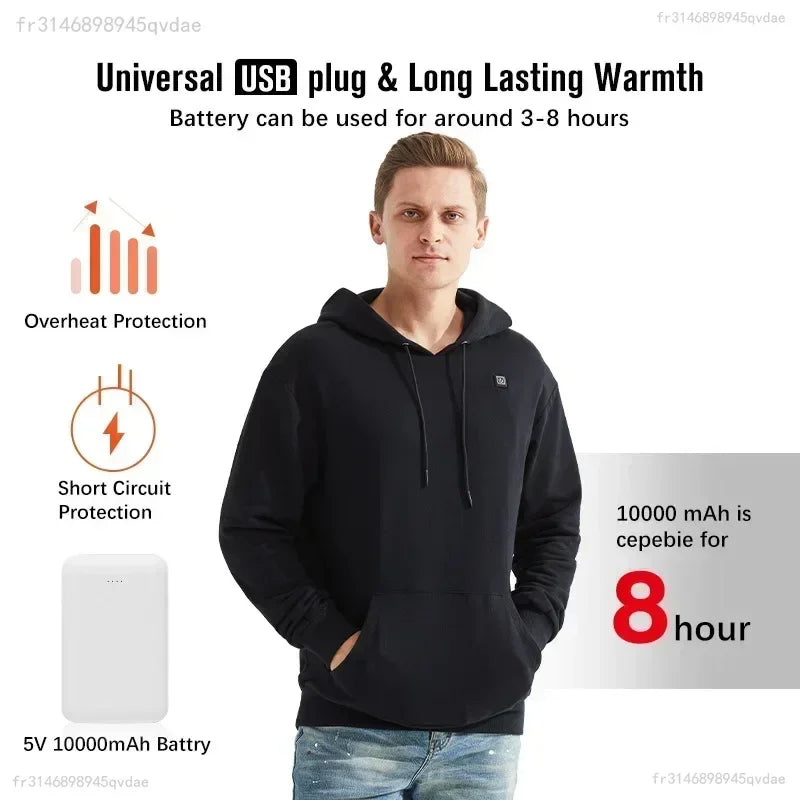 Jeff – Herren USB Beheizter Winter Hoodie