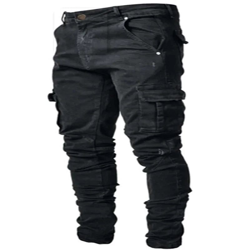 Phil – Schlanke Herren-Cargohose aus Denim