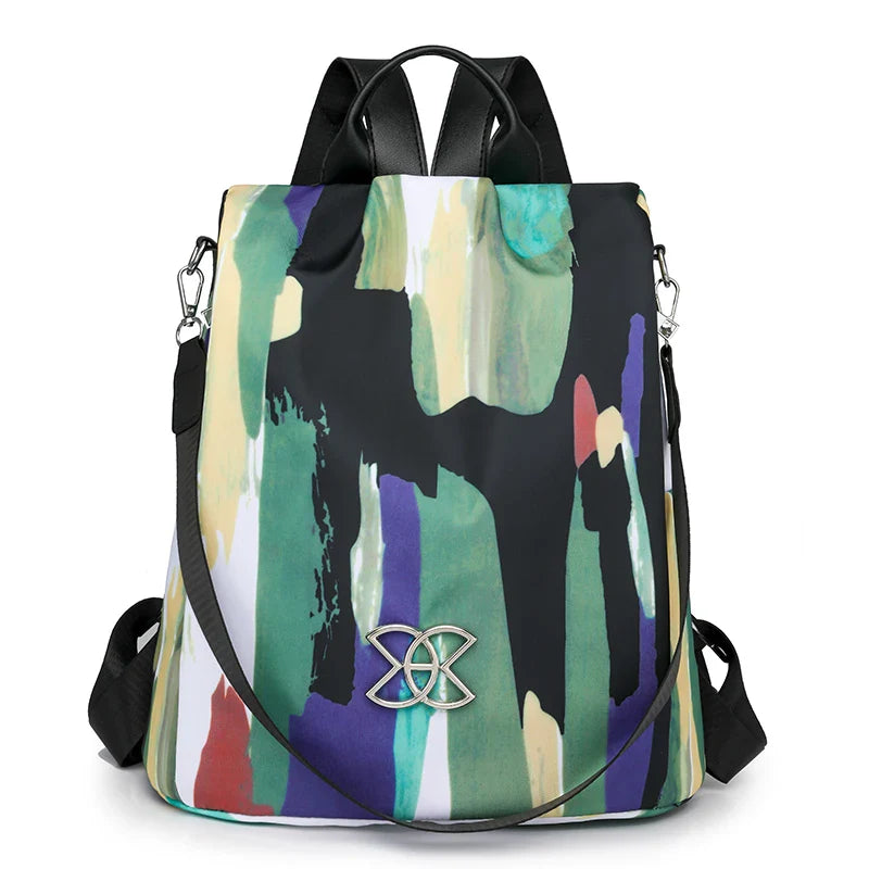 Jessica – Multifunktionaler Nylon-Rucksack für Damen