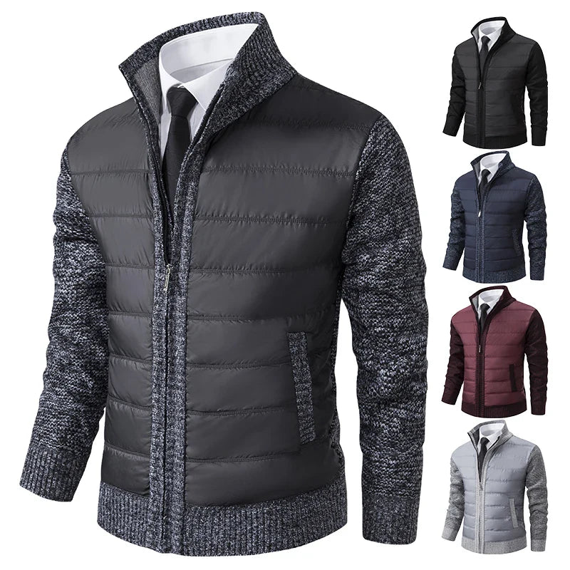 Scott – Hybrid-Steppjacke mit Strickärmeln und Stehkragen