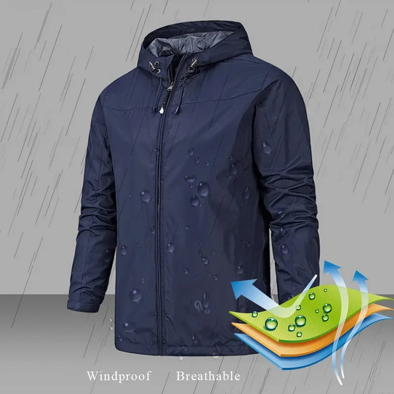 Gavin – Wasserdichte Herrenjacke mit Kapuze für Outdoor-Sportarten