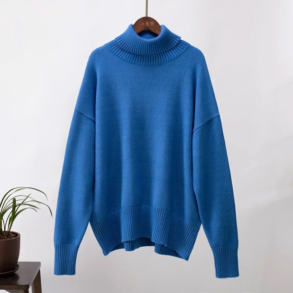 Kelly – Damen Kaschmirpullover mit Hohem Kragen