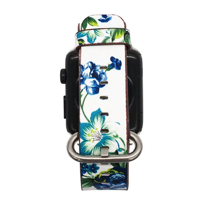 Brenda – Buntes Florales Veganes Lederarmband für Apple Watch