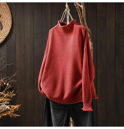 Leah – Damen Strickpullover mit Vintage-Struktur