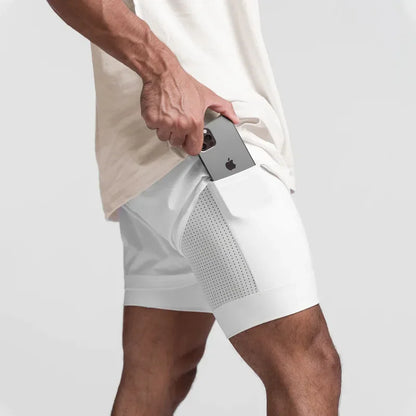 Charles – Atmungsaktive Herren Doppelschicht 2-in-1 Trainingsshorts