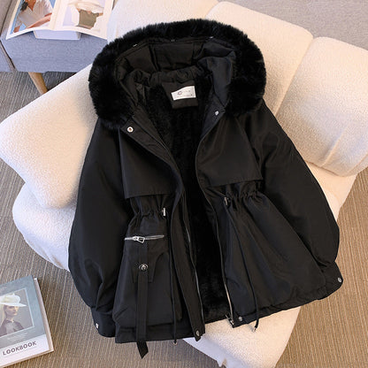 Shirley – Damen Winterparka mit Kunstfellkapuze und verstellbarer Taille