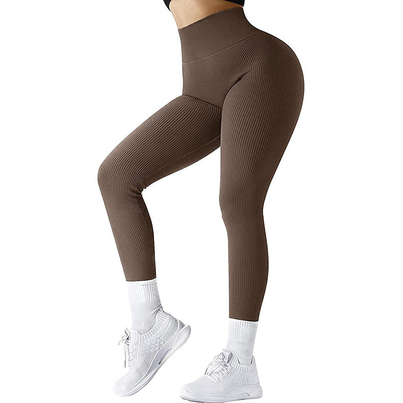 Sharon – Hoch taillierte nahtlose Leggings aus hochwertigem veganem Leder für Frauen