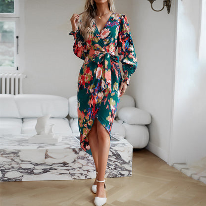 Rebecca – Elegantes V-Ausschnitt Kleid für Herbst/Winter 2023