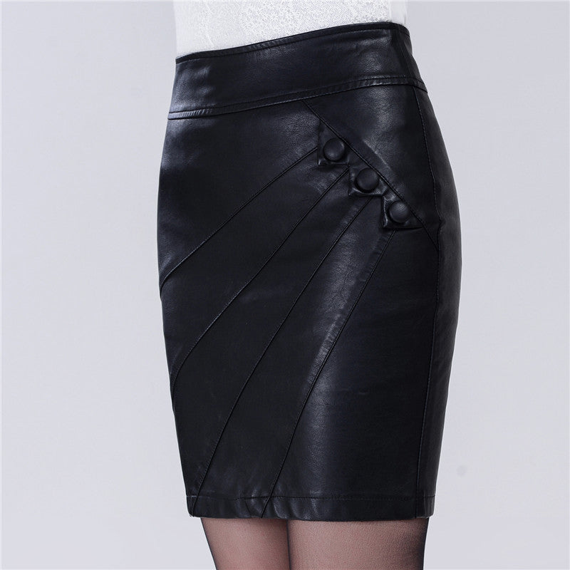 Lydia – Sexy Slim High Waist Rock aus veganem Leder