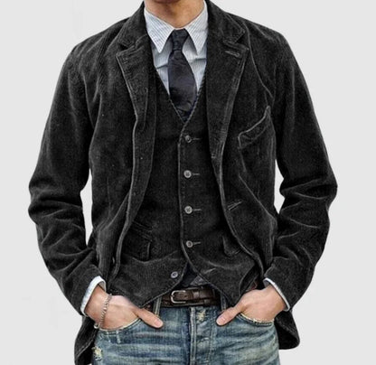 Stewart – Corduroy Jacke Winter Einfarbiger Lässiger Blazer Mode Warmer Herrenmantel