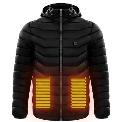 Dean – Elektrische beheizte Herren-Puffjacke mit Kapuze