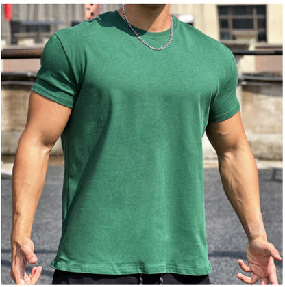 Ronald – Slim Fit Muskel Rundsaum Kurzarm Sport T-Shirt