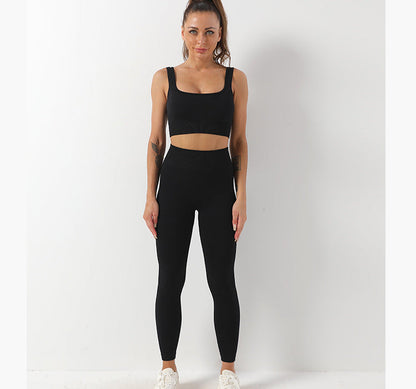 Shirley – 2-teiliges nahtloses Yoga-Set mit hochgeschnittenen Leggings für Damen