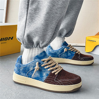 Trevor – Freizeit Denim Board Schuhe Herren Schnürung Flach Skateboard