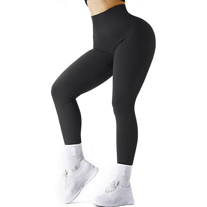 Sharon – Hoch taillierte nahtlose Leggings aus hochwertigem veganem Leder für Frauen