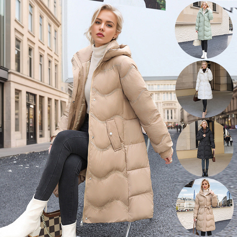 Natalie – Mittellange Winter-Daunenjacke aus Baumwolle