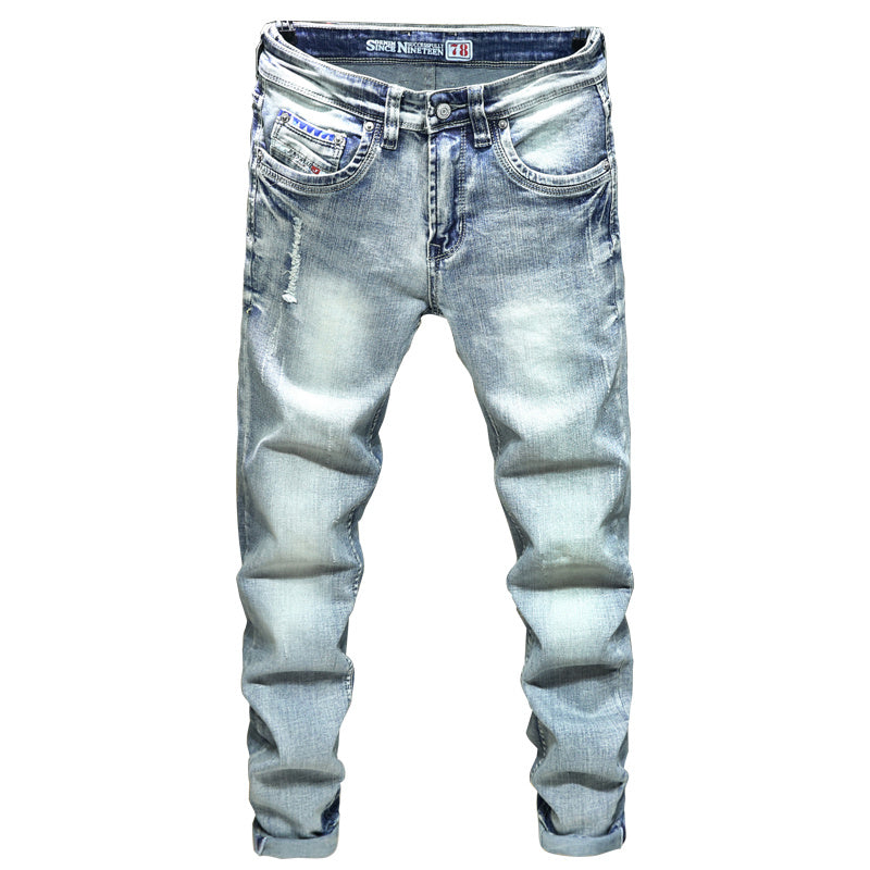 Robbie – Hellblaue Ripped Jeans für Herren