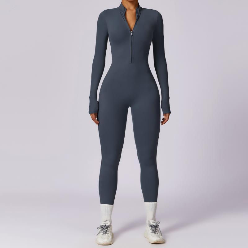 Zoe – Nahtloser Sport-Jumpsuit für Frauen mit langen Ärmeln