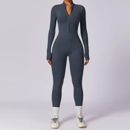 Zoe – Nahtloser Sport-Jumpsuit für Frauen mit langen Ärmeln