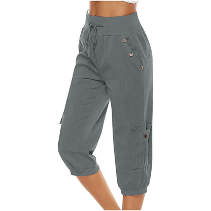 Robyn – Bequeme Damen-Cargo-Hosen aus Baumwolle und Leinen