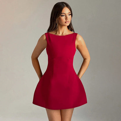 Lauren – Sexy enganliegendes Rückenfreies Sommerkleid ohne Ärmel