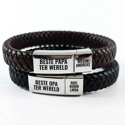 Steven – Personalisierbares Armband für Papa oder Opa mit Gravur und verstellbarer Passform