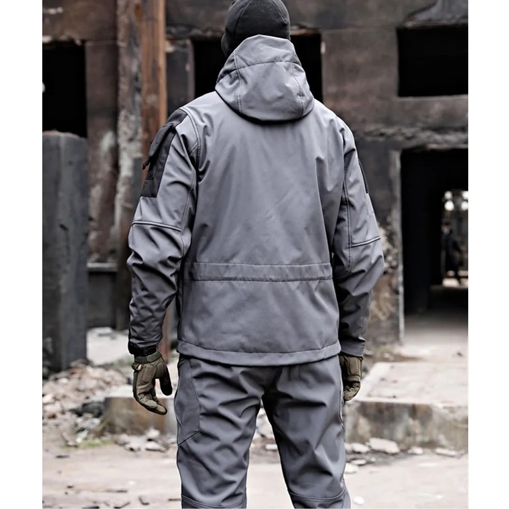 Leslie – Herren Outdoor Taktische Kapuzenjacke und Cargo-Hose Set