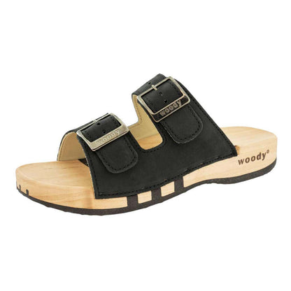 Kimberley – Damen Clog-Sandale mit Flexibler Weidenholzsohle