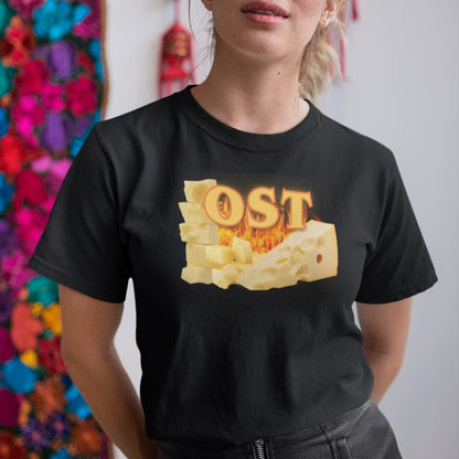 Sarah – Unisex T-Shirt mit Käse-Print