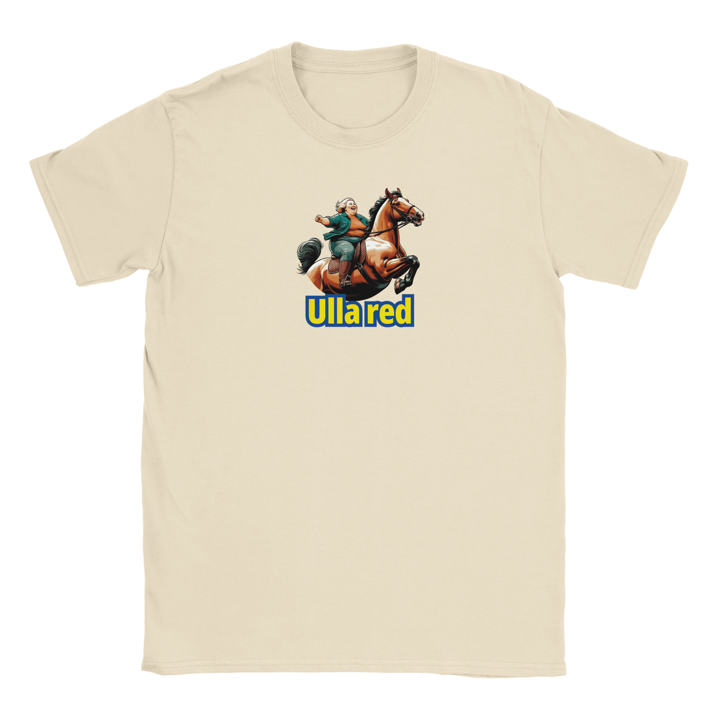 Gillian – Unisex T-Shirt mit Rotem Print