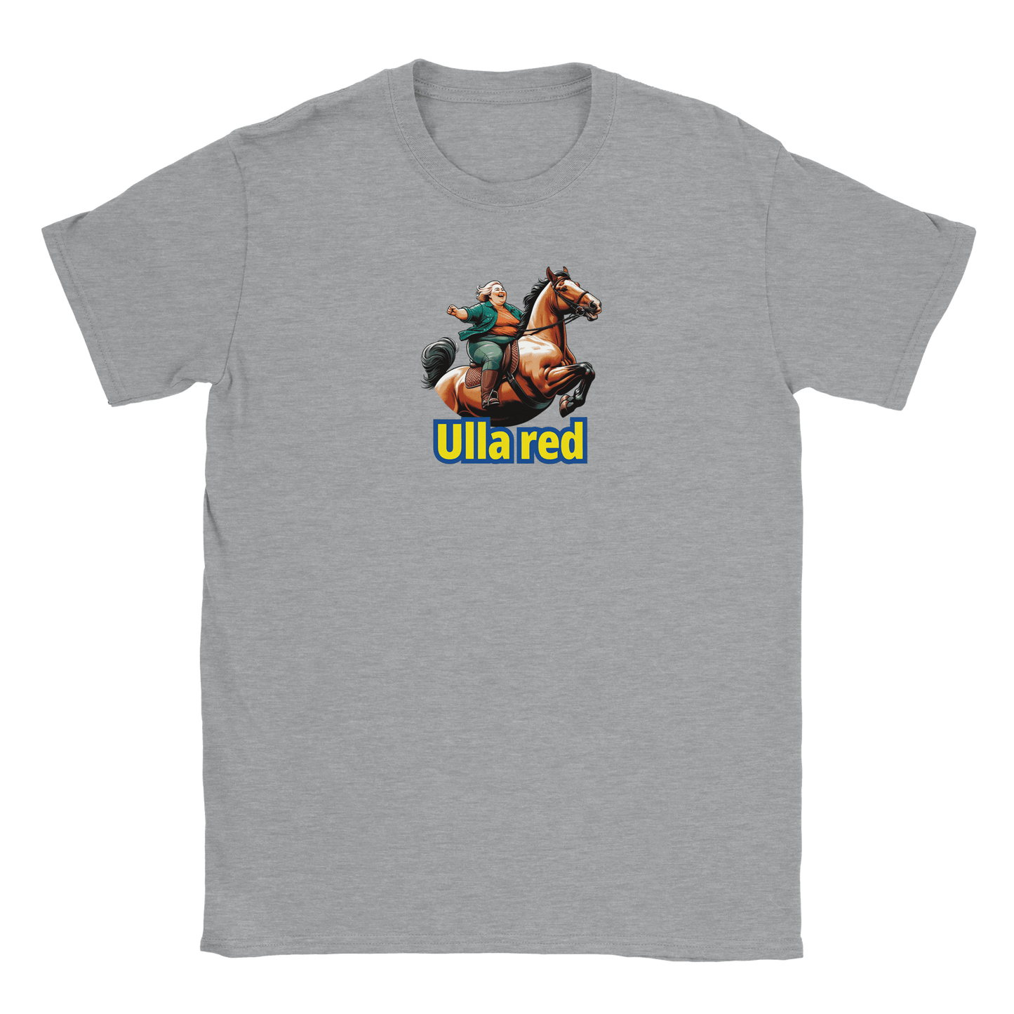 Gillian – Unisex T-Shirt mit Rotem Print