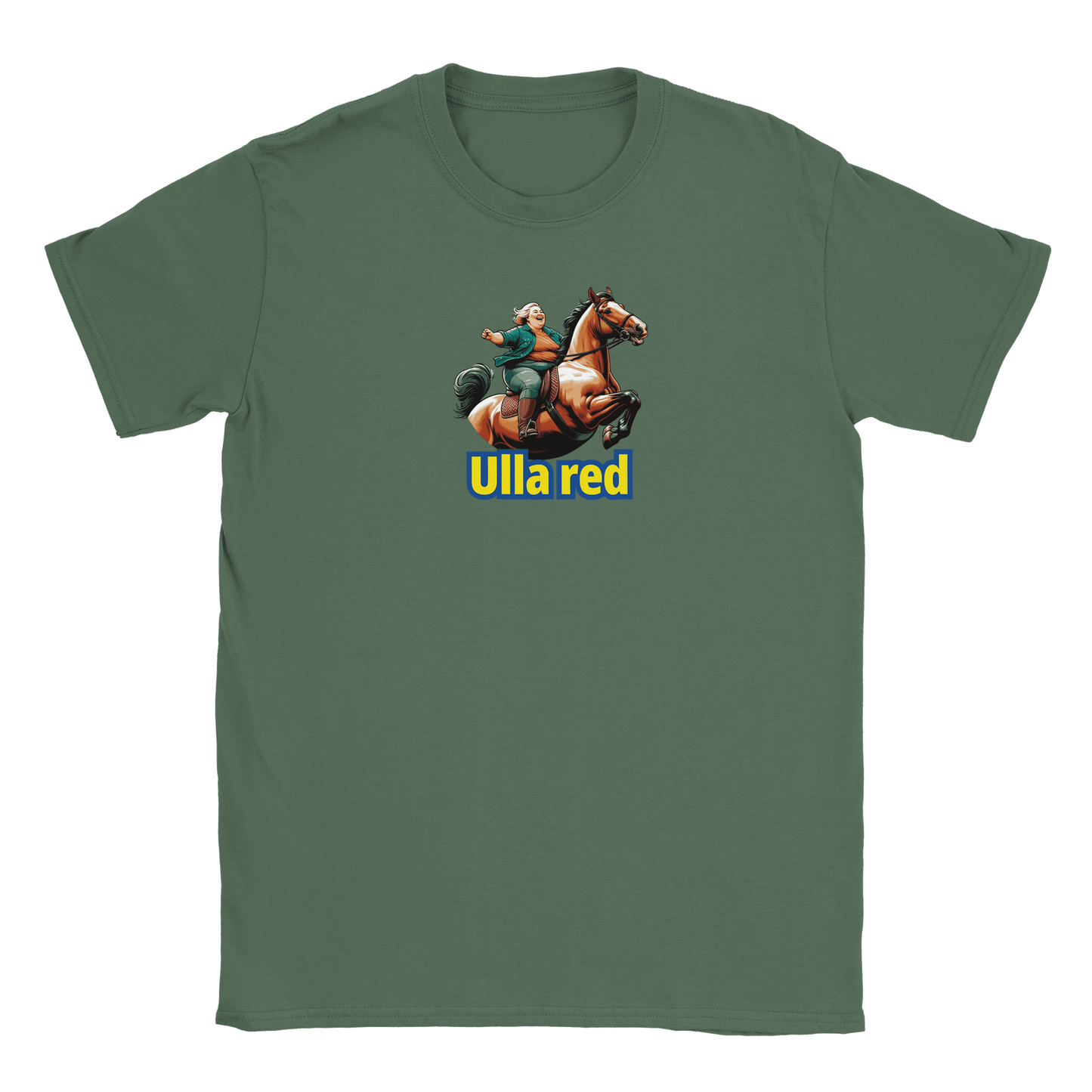 Gillian – Unisex T-Shirt mit Rotem Print