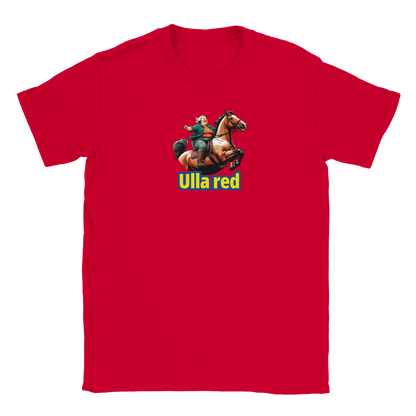 Gillian – Unisex T-Shirt mit Rotem Print