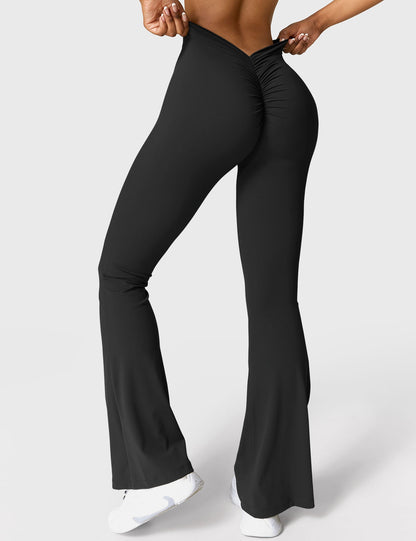 Sue – Flare-Leggings mit V-Rücken für Damen