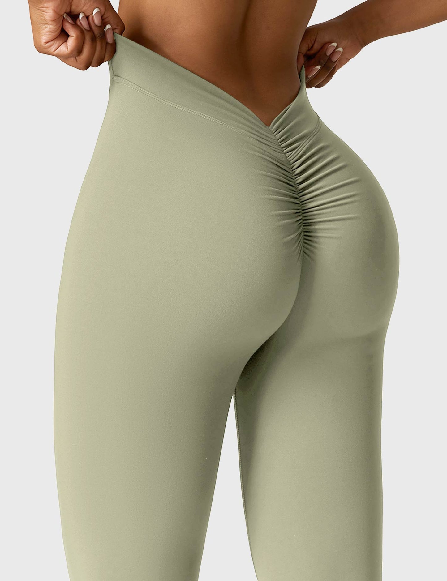 Sue – Flare-Leggings mit V-Rücken für Damen